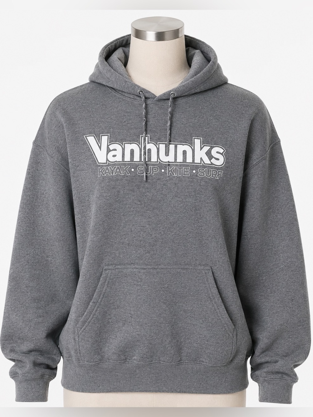 Gildan Gray/White Vanhunks Kayak Shop Hoodie- L